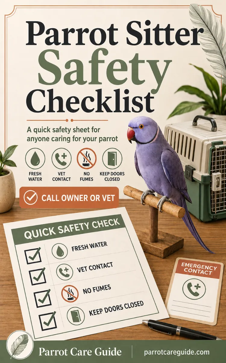 Parrot Sitter Safety Checklist