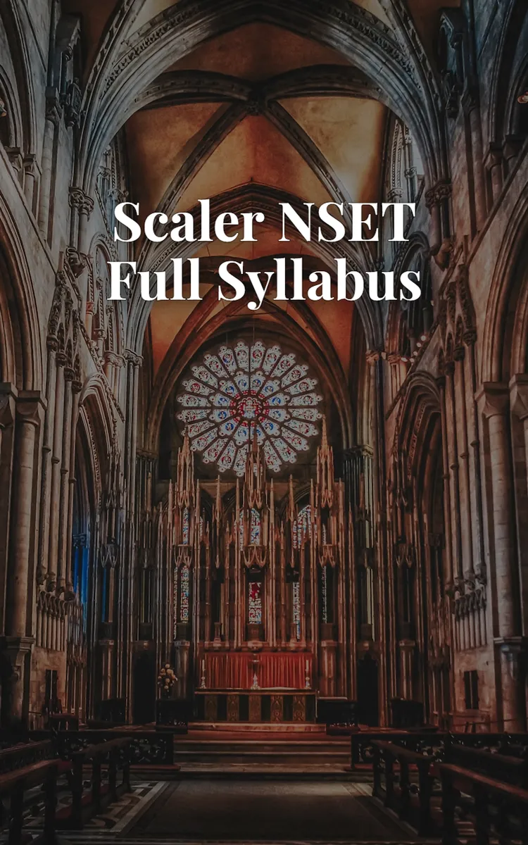 Scaler NSET Full Syllabus