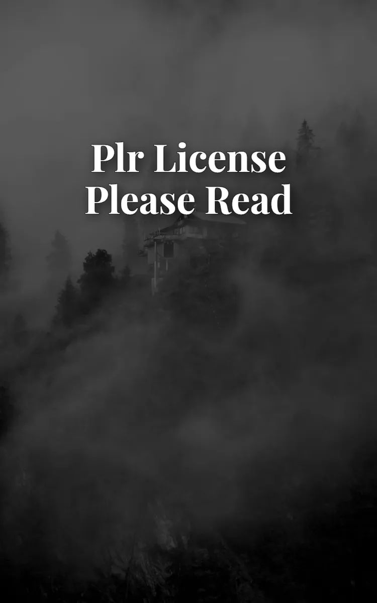 Plr License Please Read