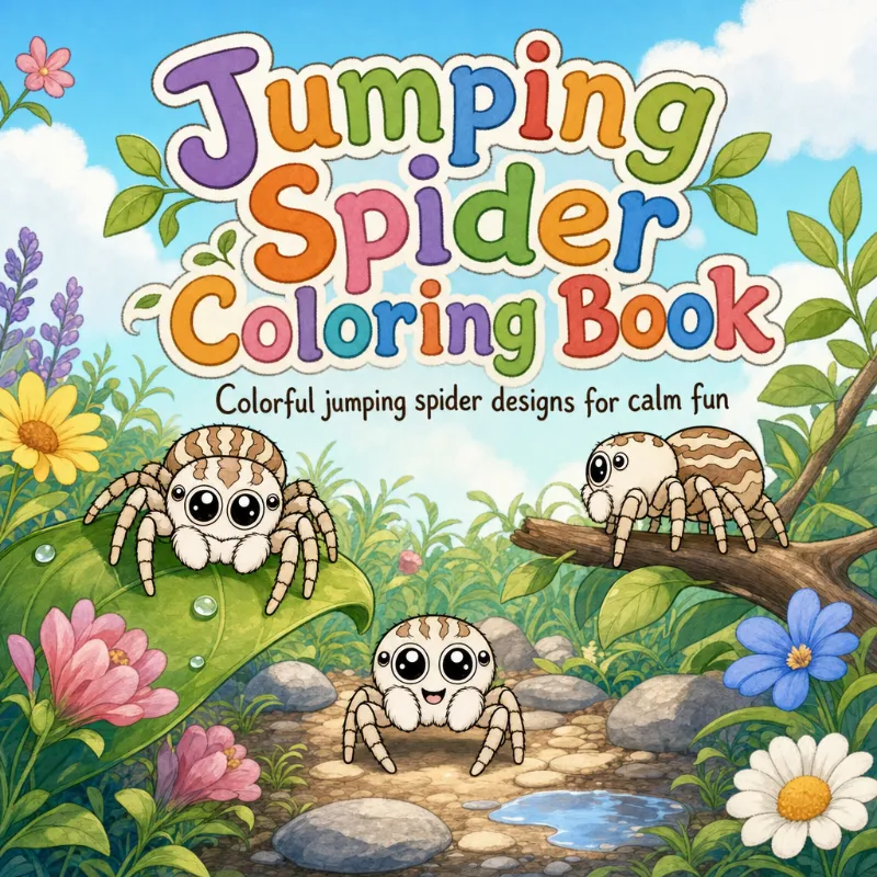 Jumping Spider Coloring Book