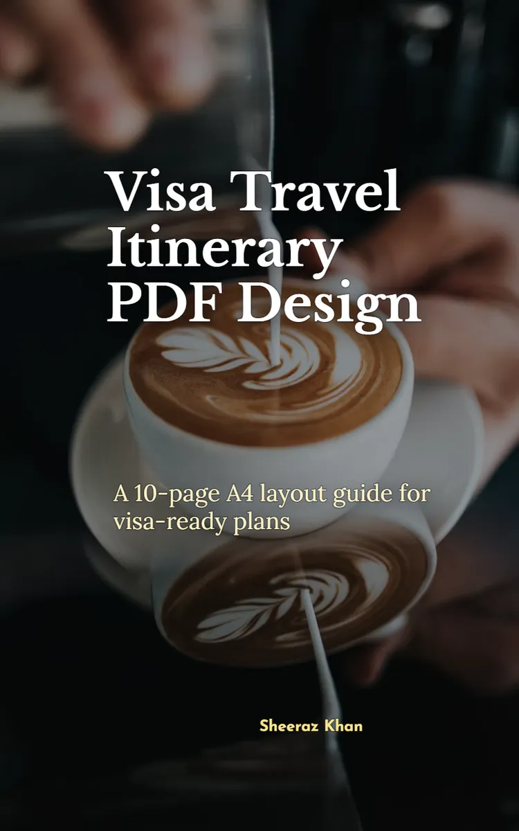 Visa Travel Itinerary PDF Design