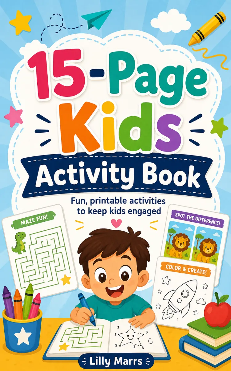 15-Page Kids Activity Book