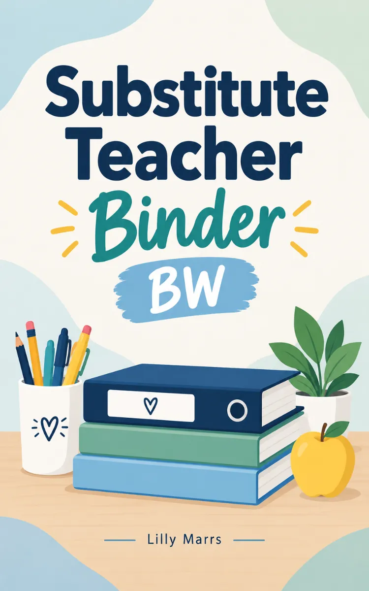 Substitute Teacher Binder BW