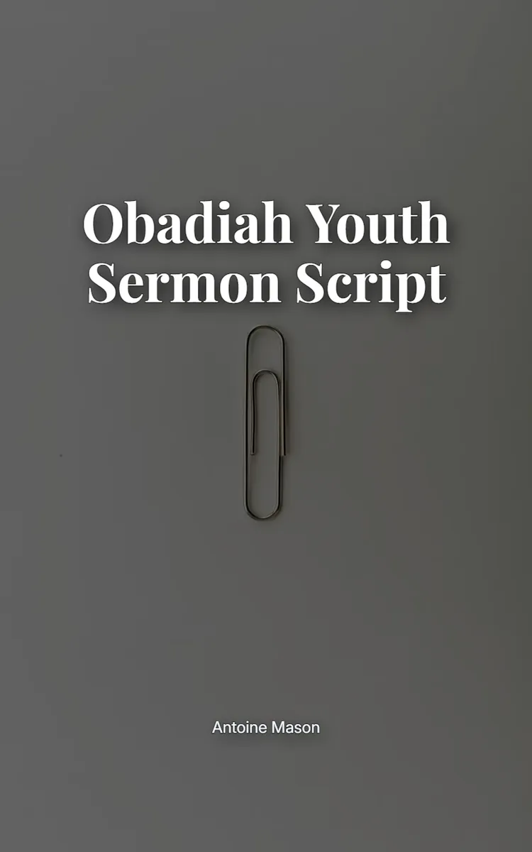 Obadiah Youth Sermon Script