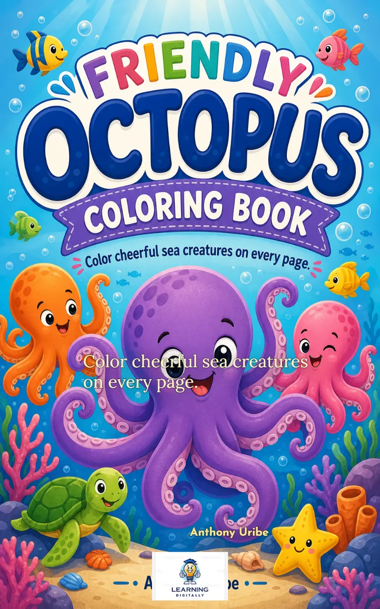 Friendly Octopus Coloring Book