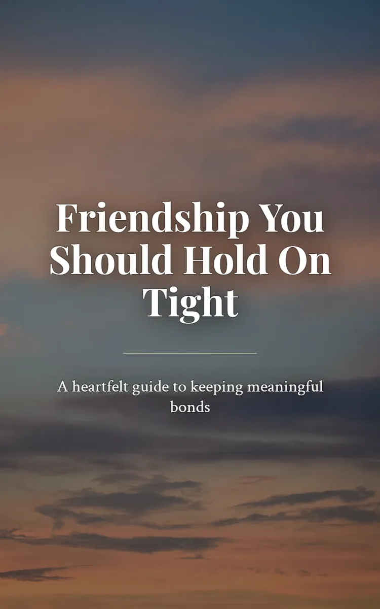 Friendship You Should Hold On Tight