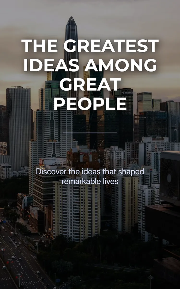 The Greatest Ideas Among Great People