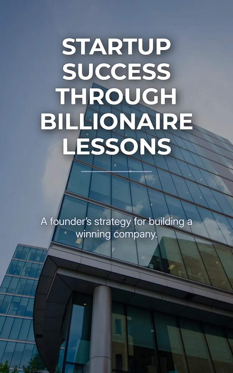 Startup Success Through Billionaire Lessons