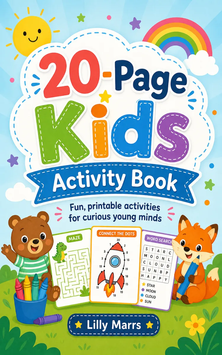 20-Page Kids Activity Book