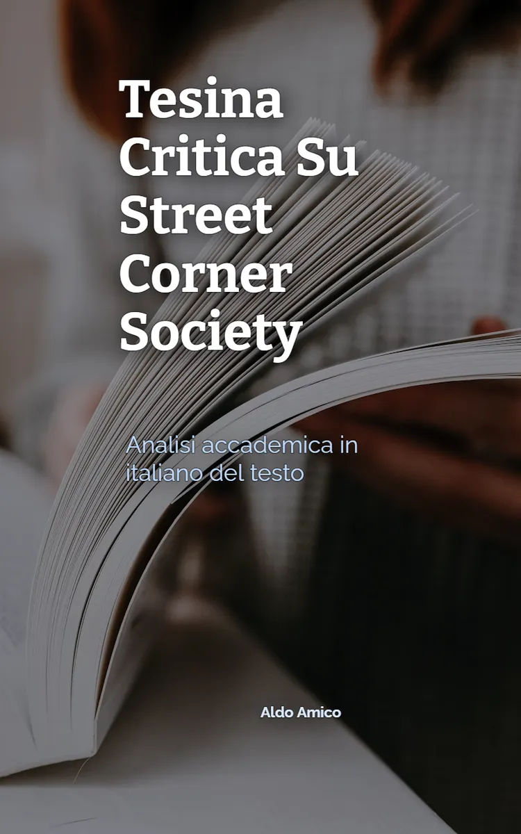 Tesina Critica Su Street Corner Society