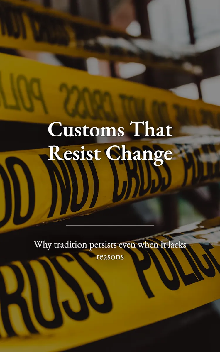 Customs That Resist Change