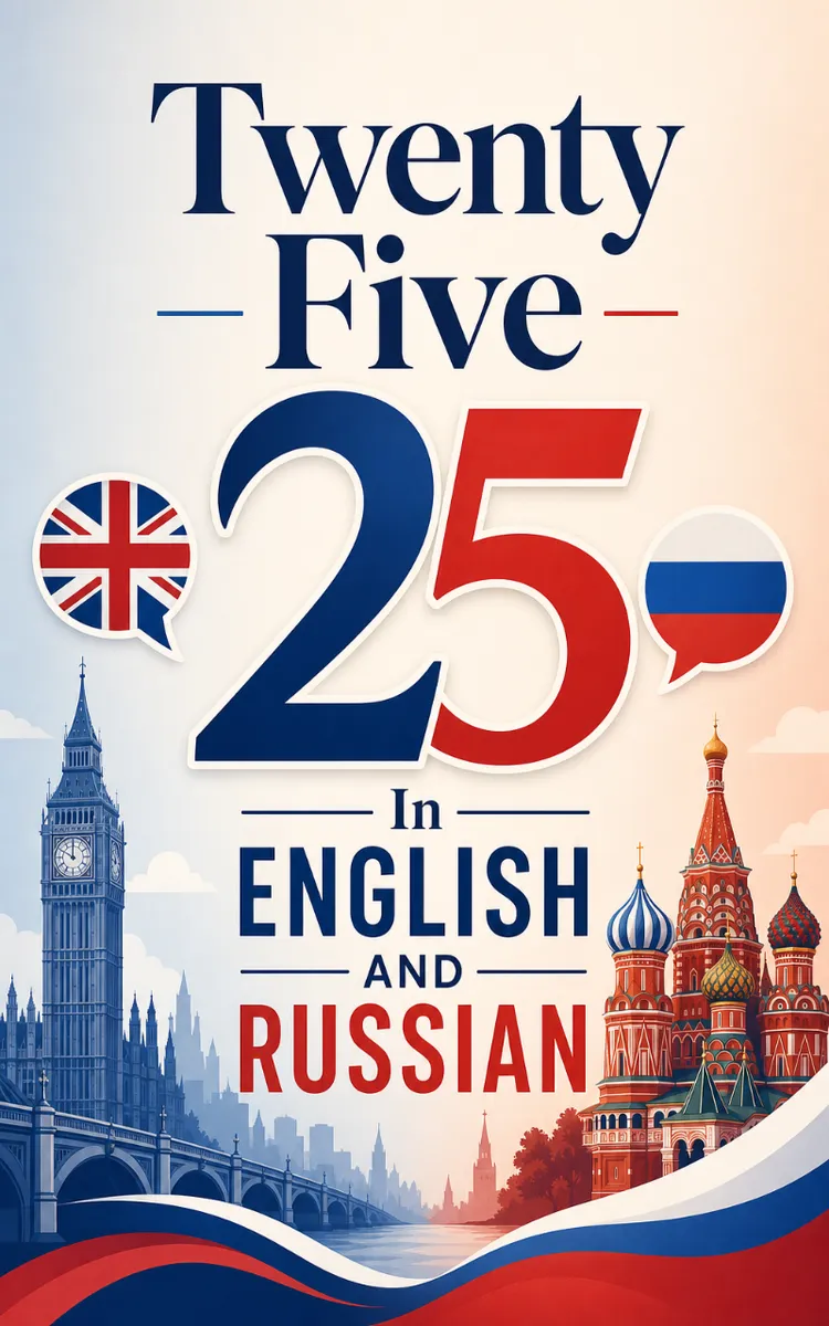 Twenty Five In English and Russian