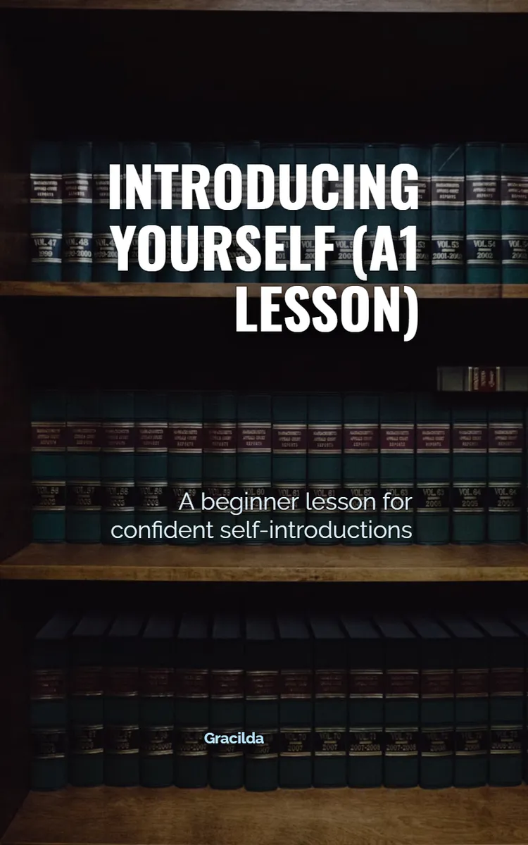 Introducing Yourself (A1 Lesson)