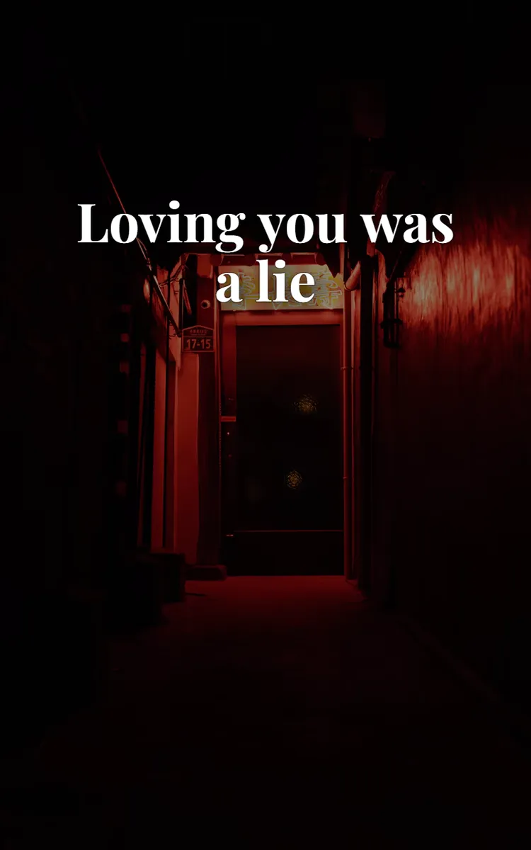 Loving you was a lie