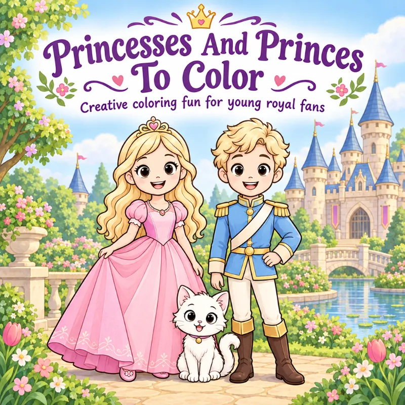 Princesses And Princes To Color