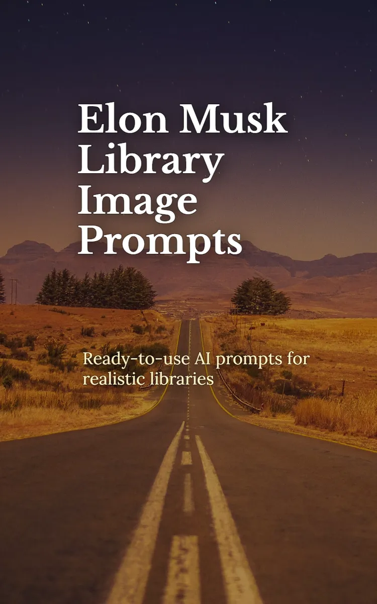 Elon Musk Library Image Prompts
