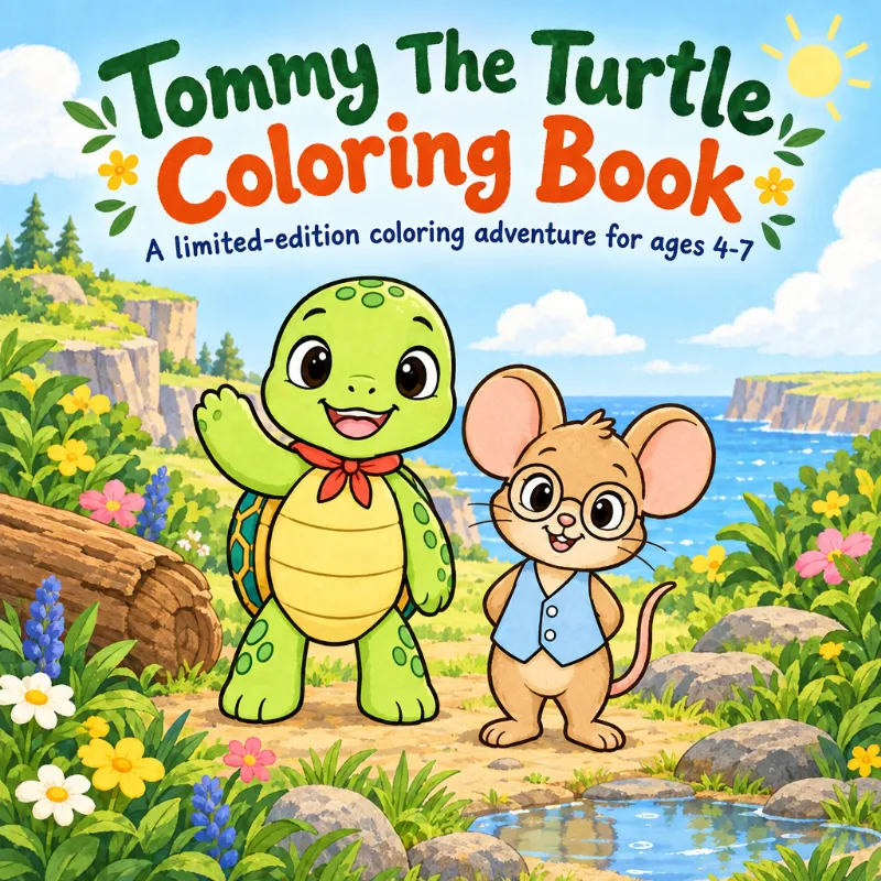Tommy The Turtle Coloring Book