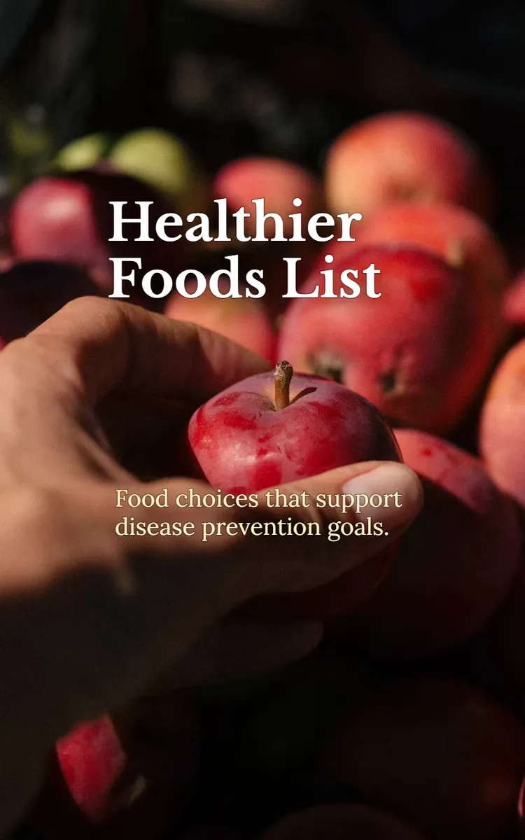 Healthier Foods List