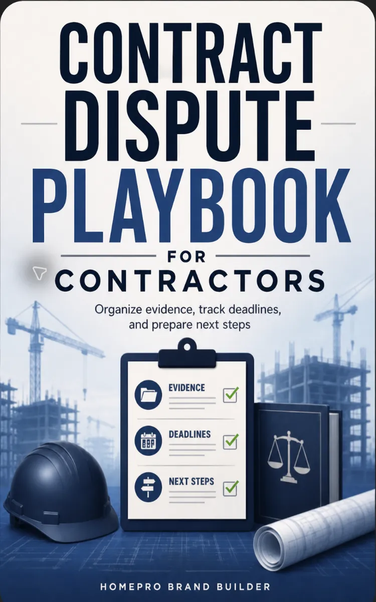 Contract Dispute Playbook For Contractors