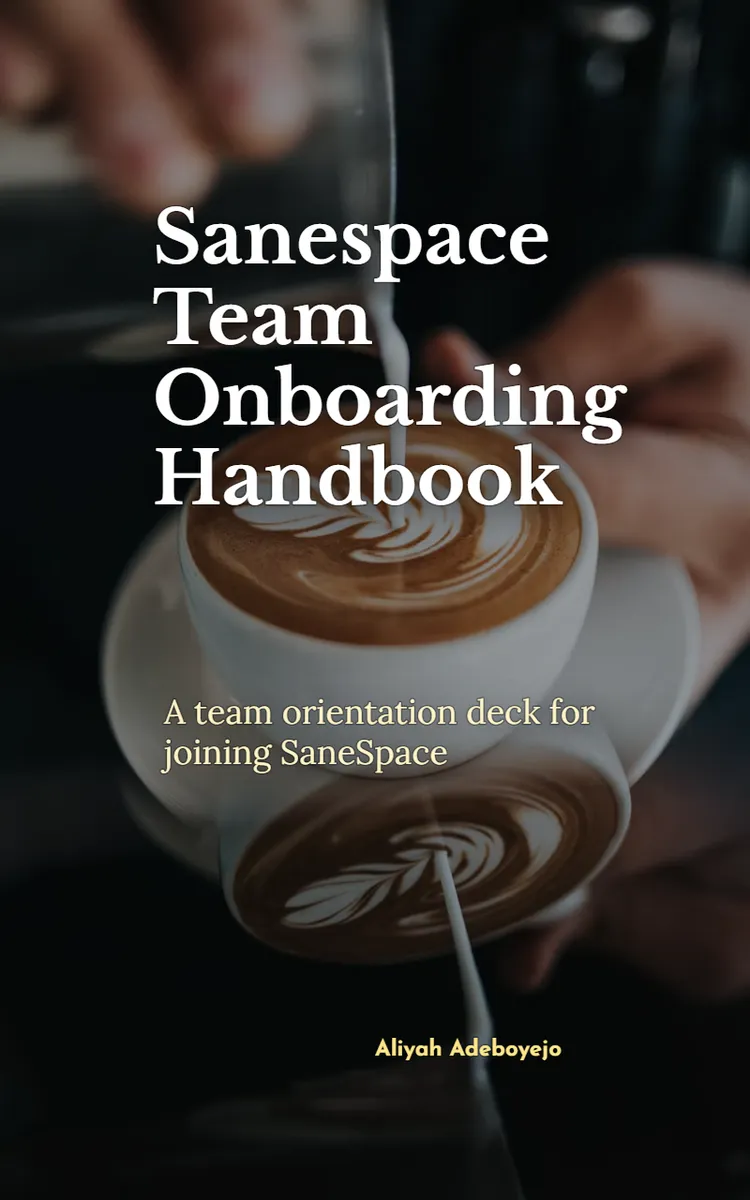 Sanespace Team Onboarding Handbook