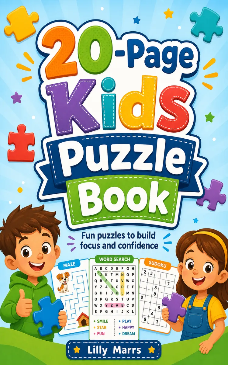 20-Page Kids Puzzle Book