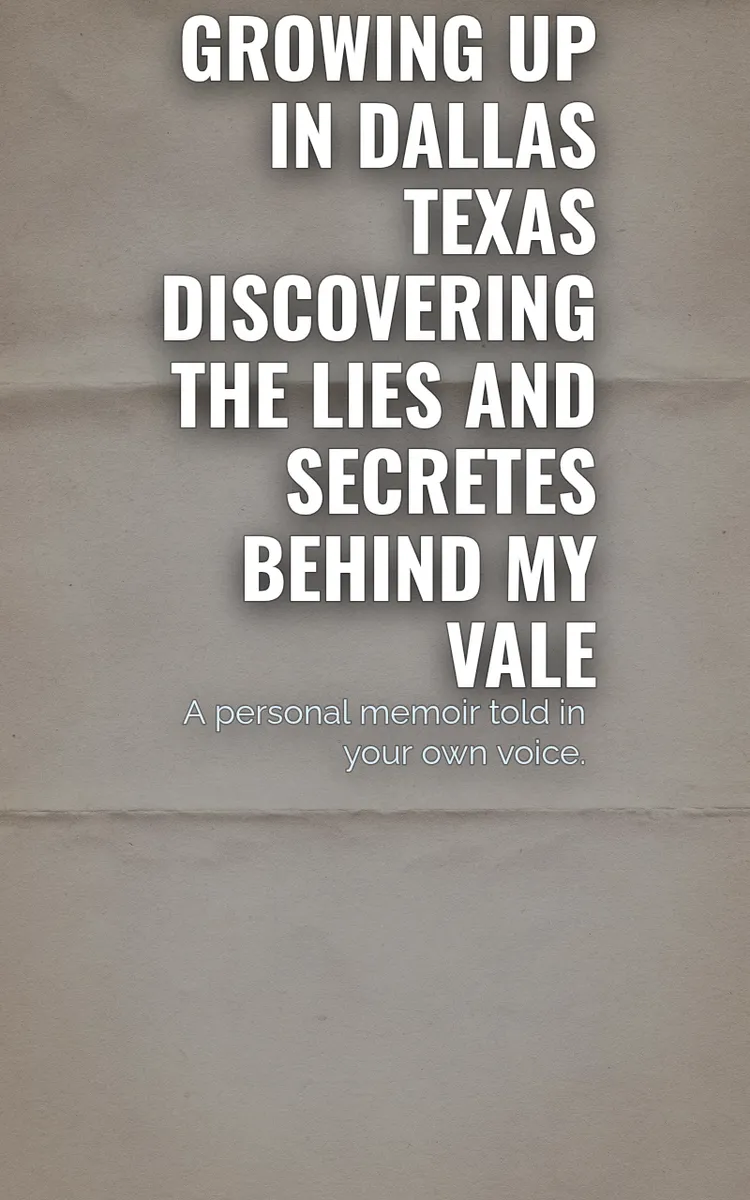 Growing up in Dallas Texas discovering the lies and secretes behind my vale