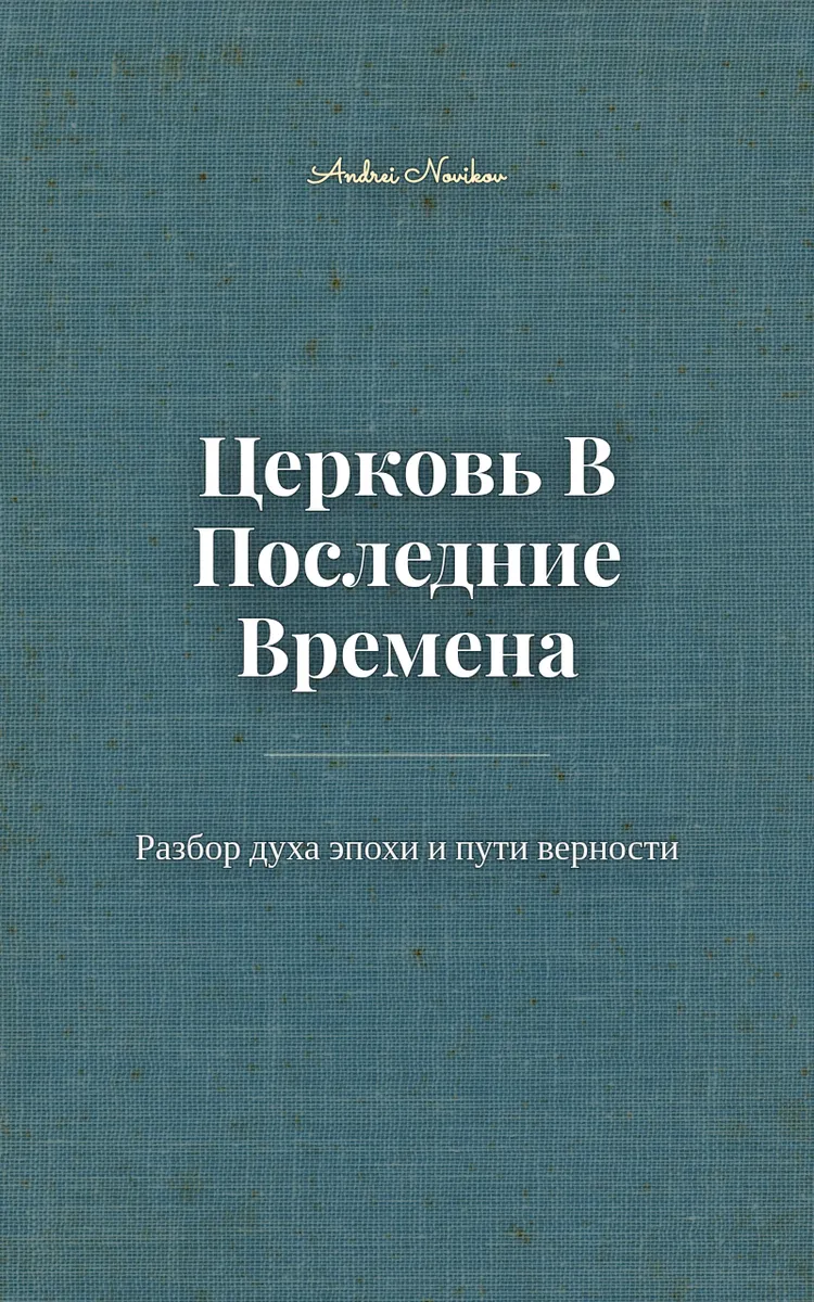 Церковь В Последние Времена