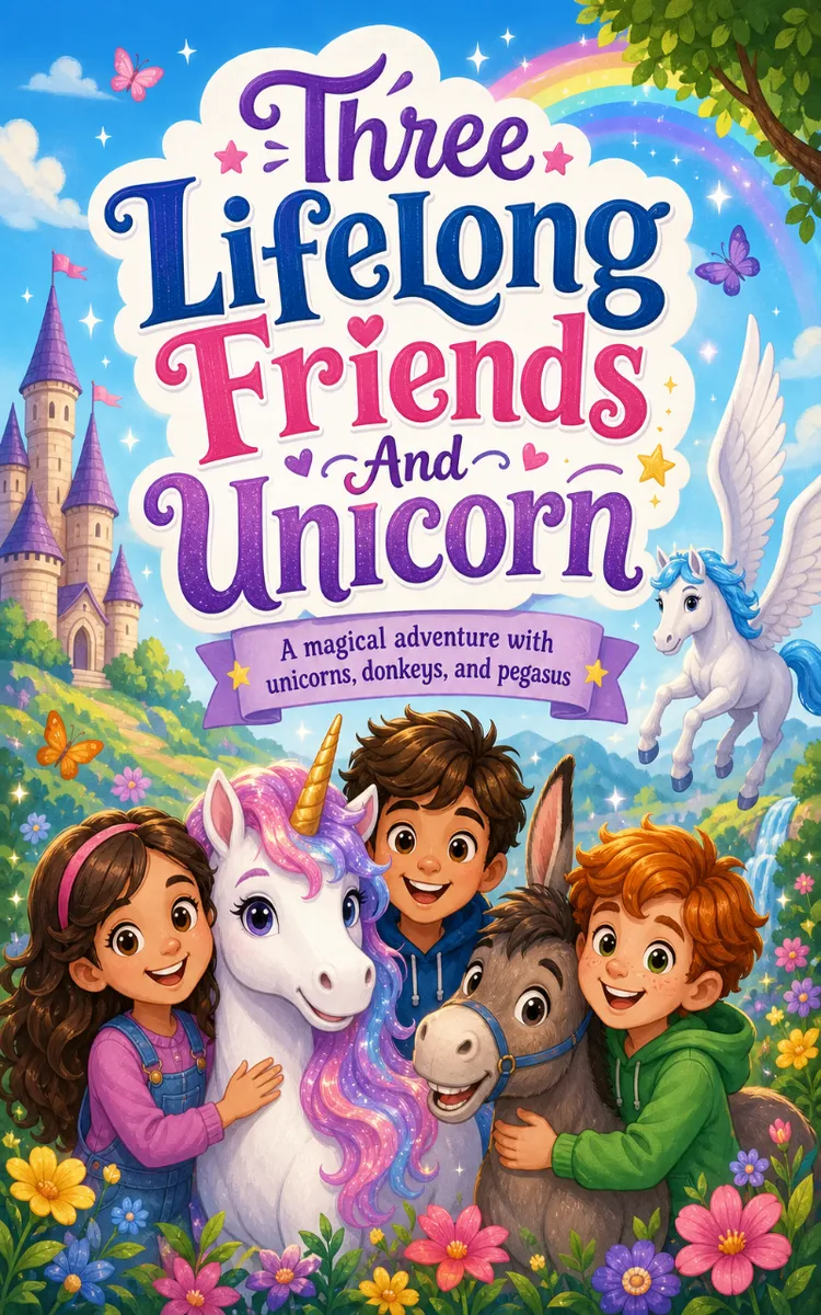 Three Lifelong Friends And Unicorn