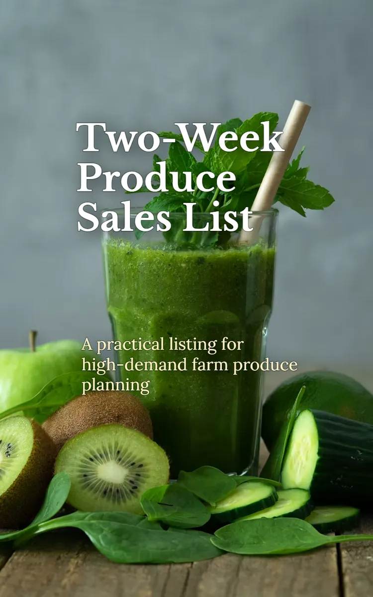 Two-Week Produce Sales List