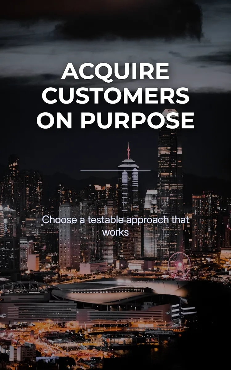 Acquire Customers on Purpose