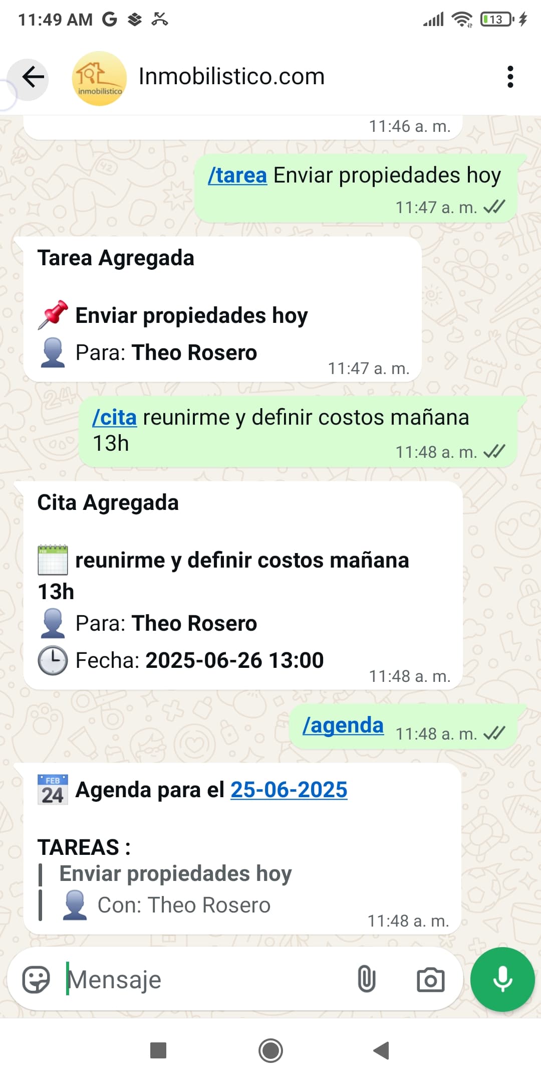 Uso de comandos - paso 2
