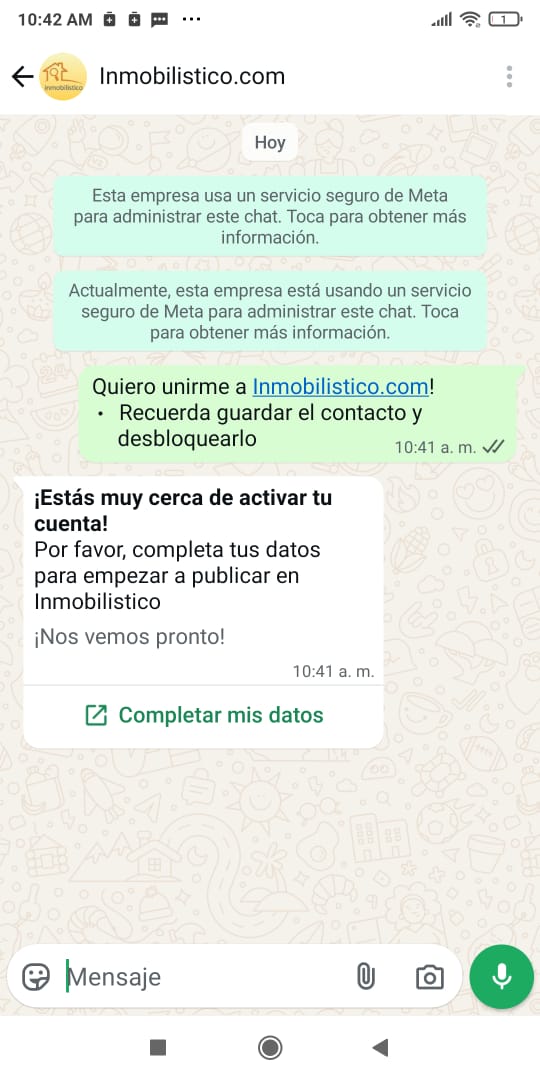 Registrar clientes por WhatsApp - paso 2