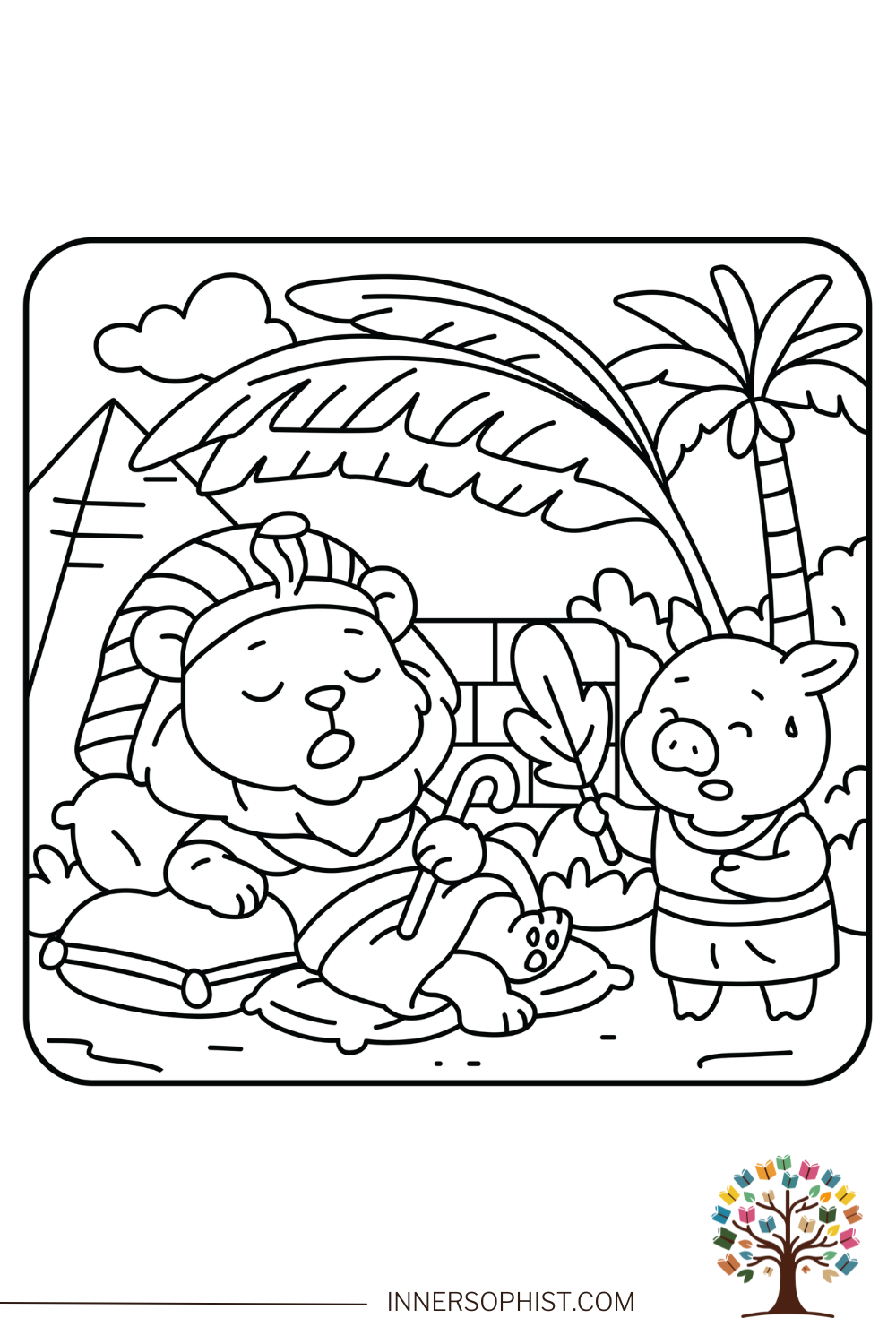 Egyptian Lion King Coloring Page