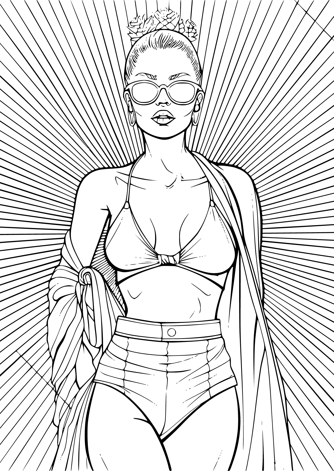 Fashionable Character Coloring Page