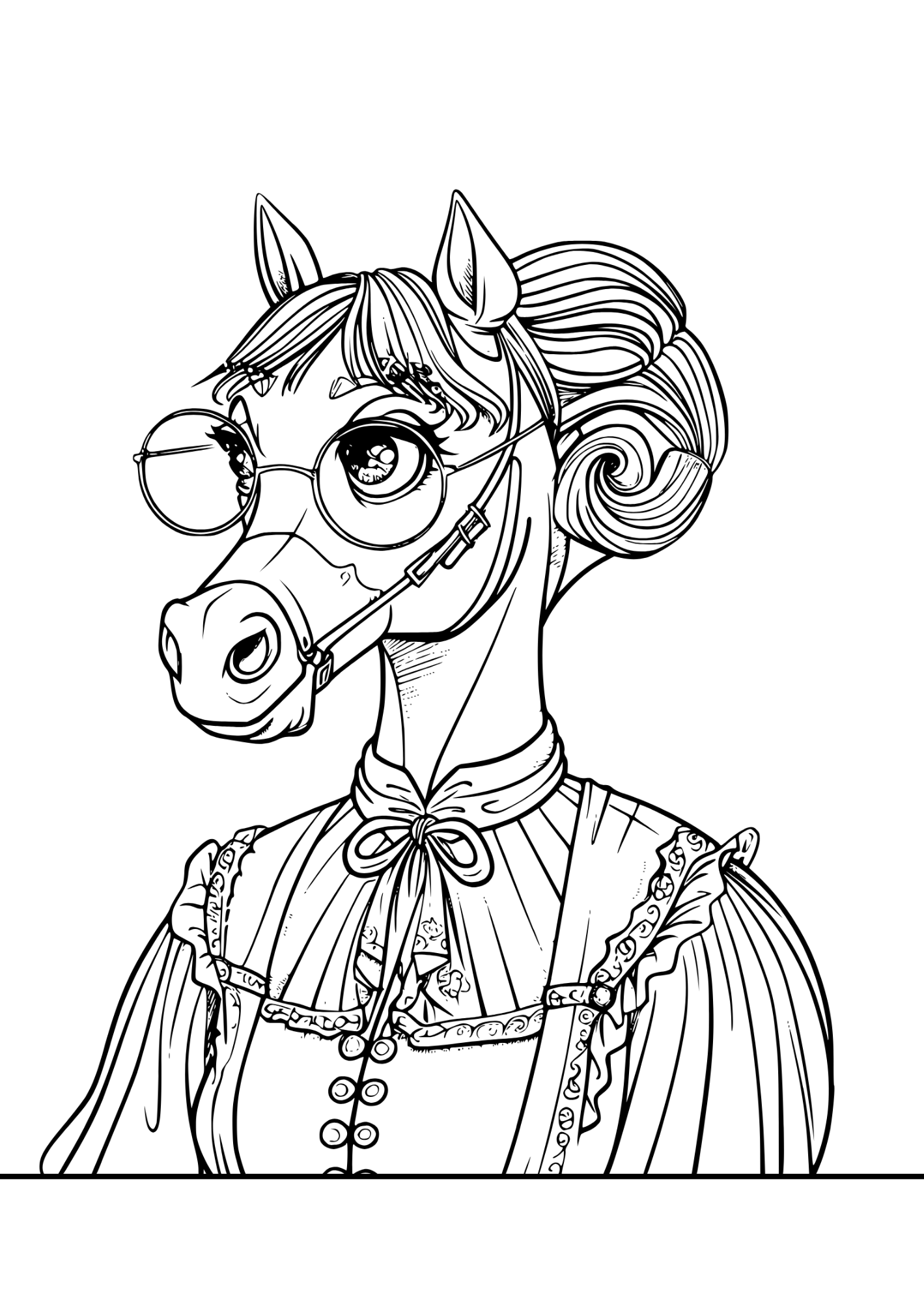 Indie Horse - Coloring Page