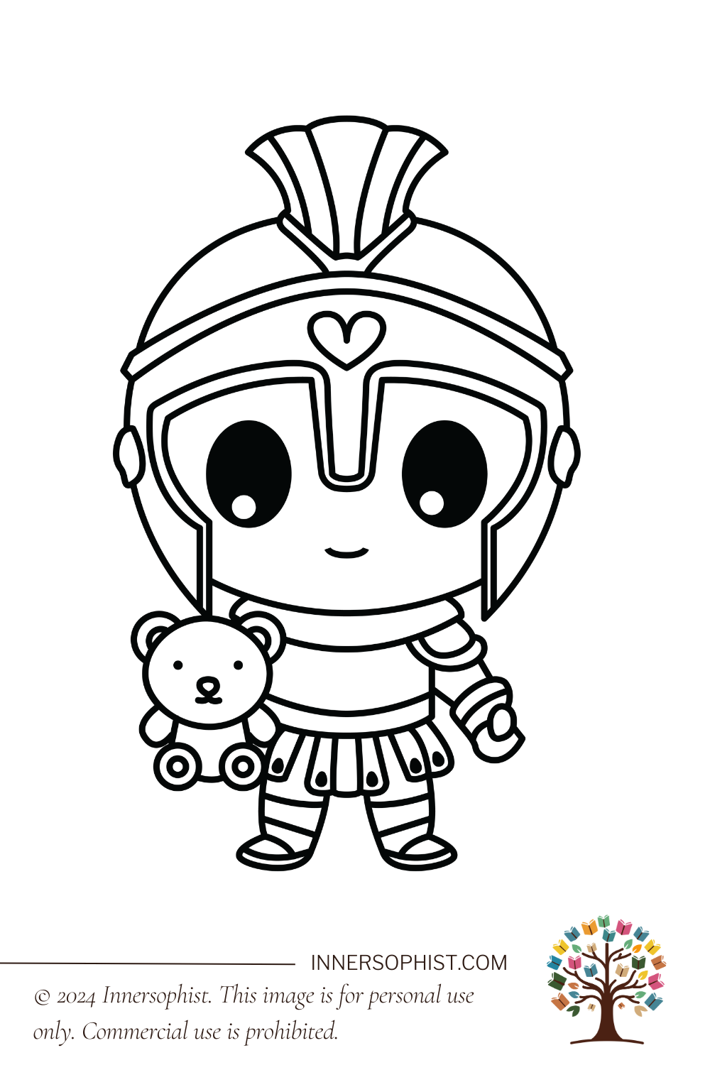 Roman Warrior - Coloring Page