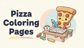 Pizza-Malvorlagen — kostenlose Ausmalbilder zum Ausdrucken