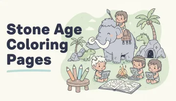 Stone Age Coloring Pages — free printable coloring pages