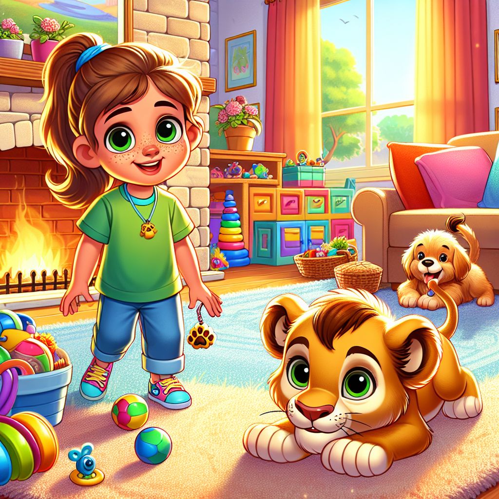 Story: The Playful Adventures of Leo the Lion Cub. Chapter 1: A Playful Morning