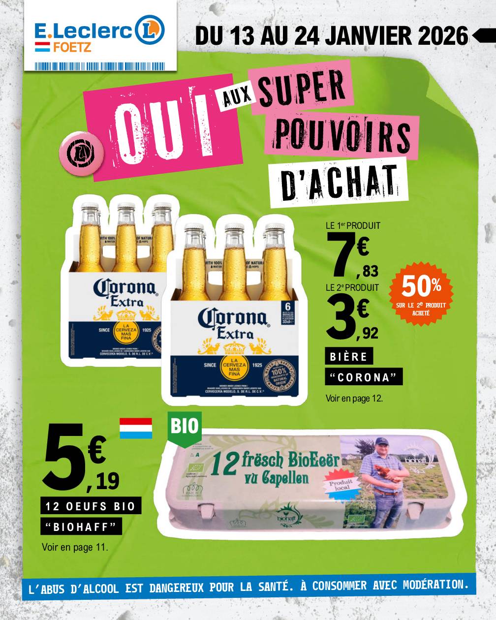 Image du folder E.Leclerc Foetz – Évènement 13-01-26