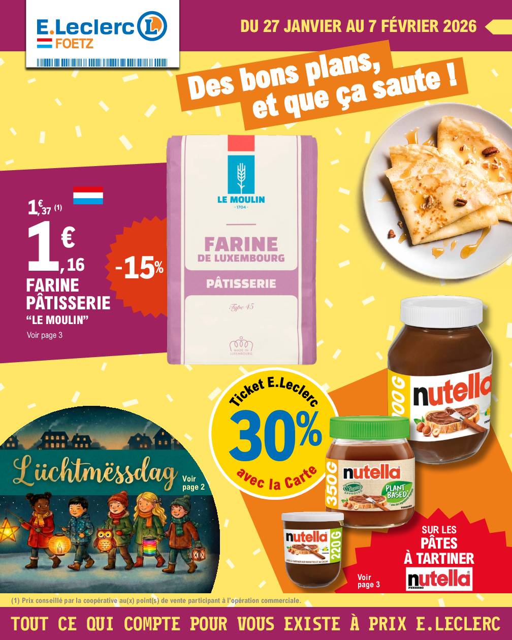 Image du folder E.Leclerc Foetz – Dépensez moins 27-01-26