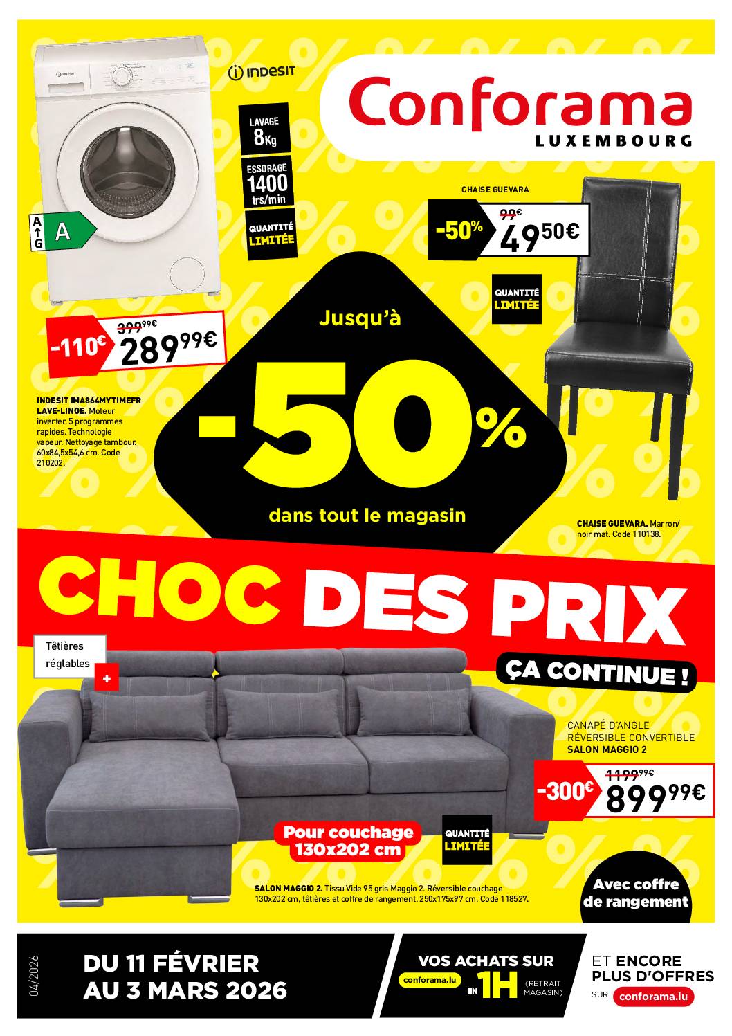 Image du folder Conforama Luxembourg – CHOC DES PRIX – CONFORAMA LUXEMBOURG