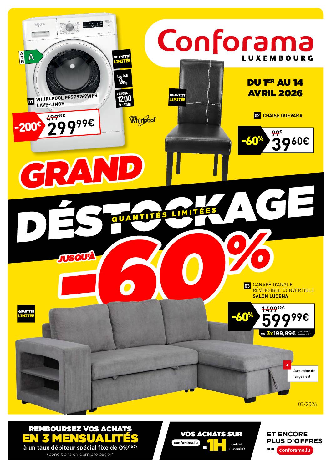 Image du folder Conforama Luxembourg – DESTOCKAGE – CONFORAMA LUXEMBOURG