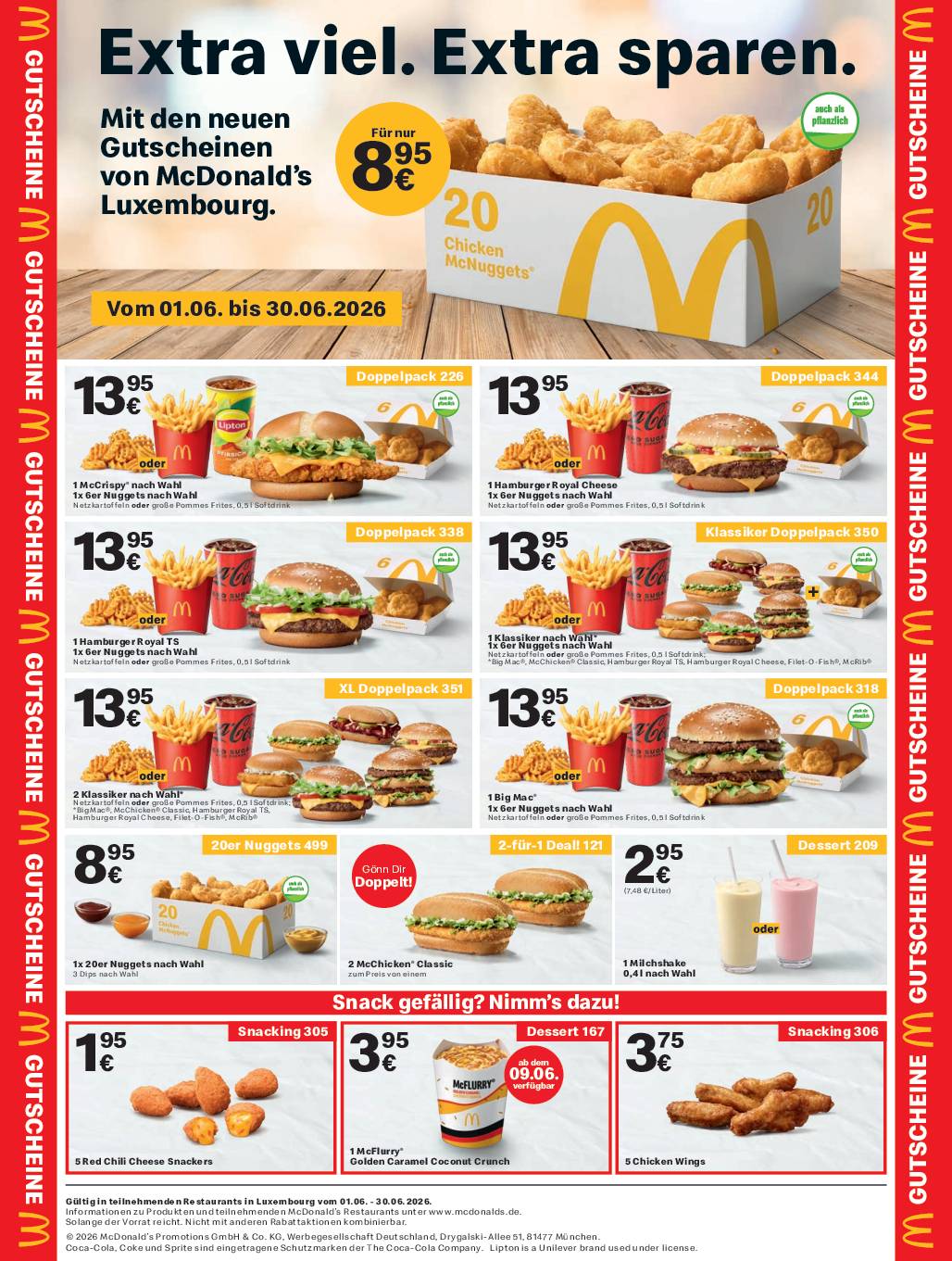 Image du folder McDonald’s Luxembourg – Extra sparen
