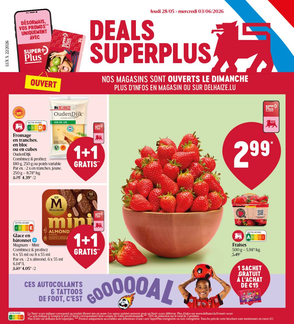 Image du folder Delhaize Luxembourg – Folder de la semaine – S22