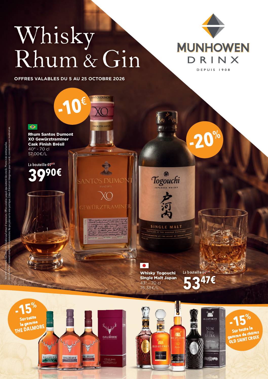 Image du folder Munhowen Drinx – FOLDER WHISKY, RHUM & GIN