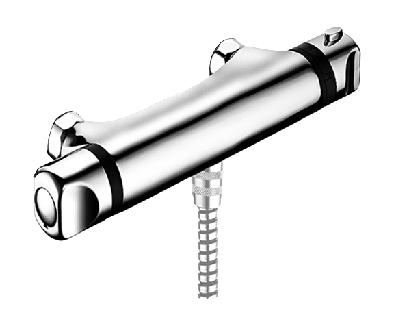 HANSA Brausebatterie 45mm Verchromt - Duscharmatur Mit Keramik-Kartusche & Temperaturbegrenzer