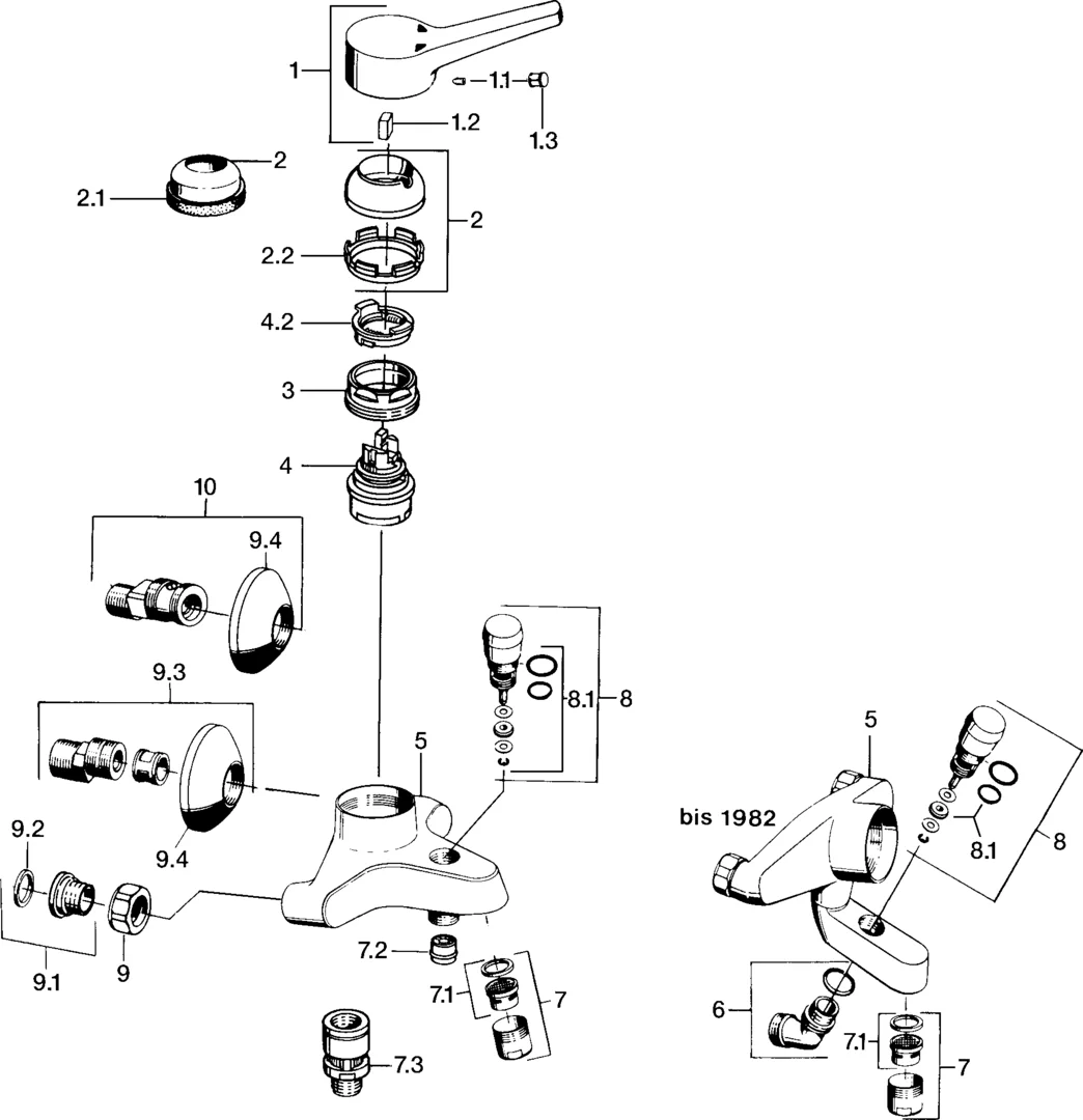 Pfister Wannen-Armatur JX8-340P – Einhebelventil Für Badewanne & Dusche, 1-Loch Montage, Schwarz/steinfarben