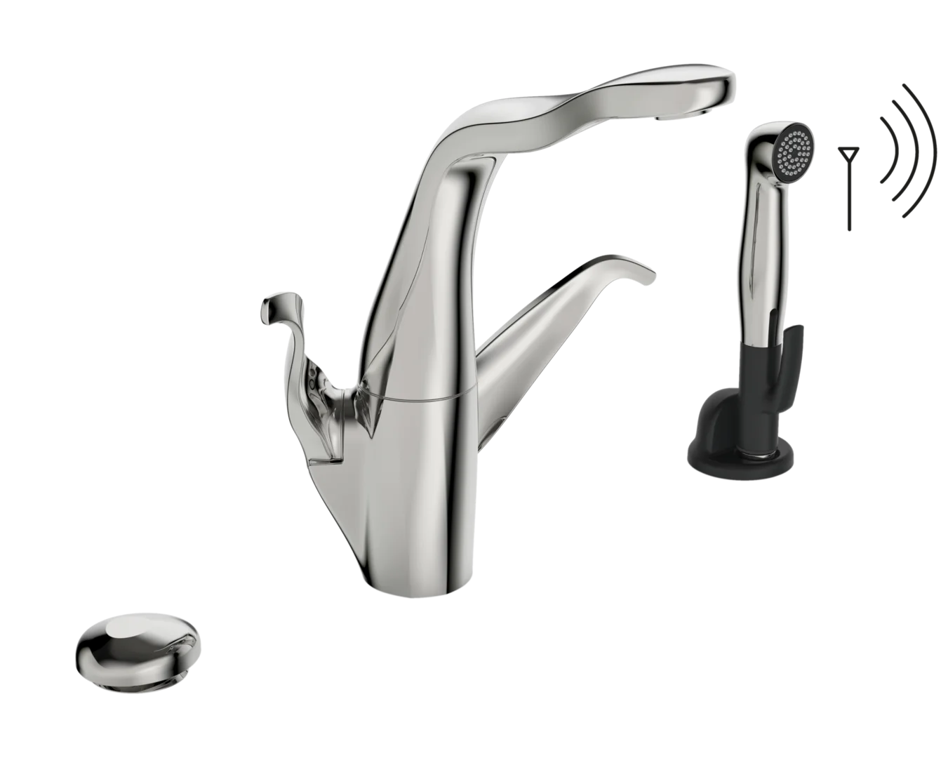 ALESSI Swan by HANSA, Miscelatore cucina, 230/12 V, 07462283