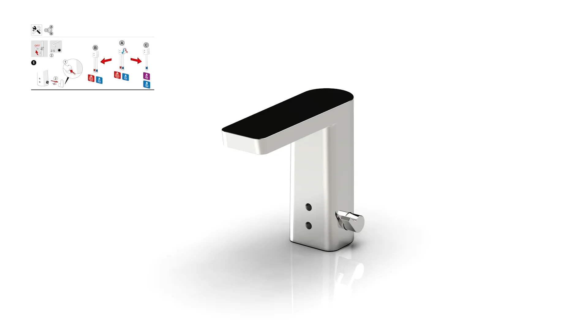 HANSASTELA Touchless faucet - Adjusting temperature